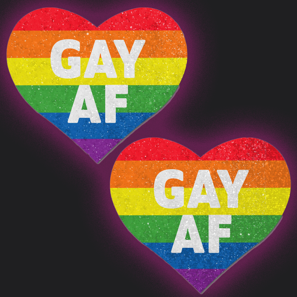 Pastease Gay AF Heart Pasties