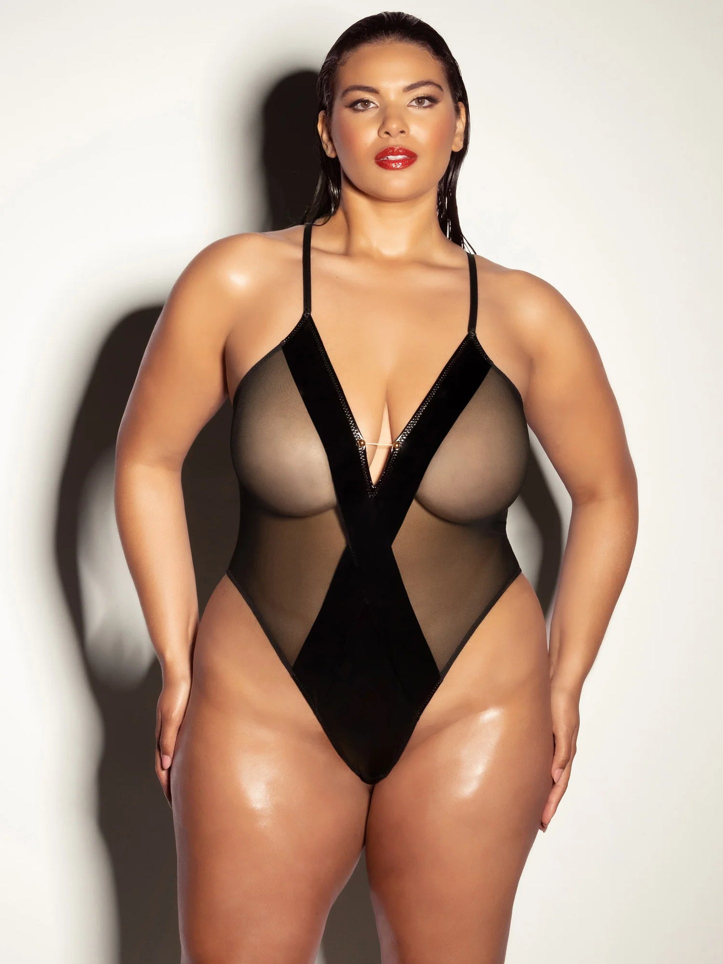 FETISH Finesse Vinyl & Mesh Teddy