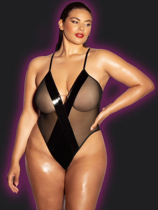 FETISH Finesse Vinyl & Mesh Teddy