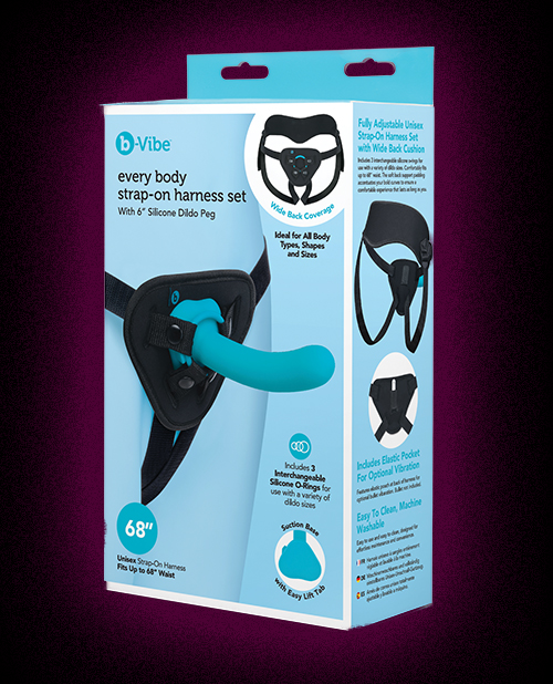 b-Vibe Every Body Strap-On Harness Set With 6" Dildo