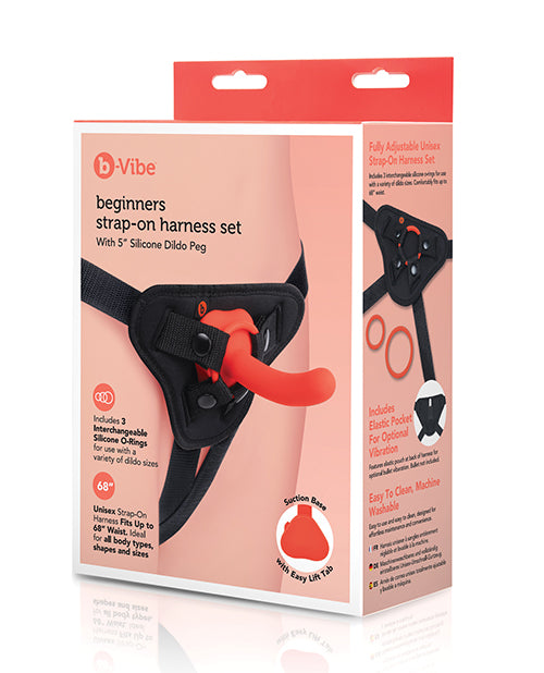 b-vibe Beginner Strap-On Harness Set - With 5" Dildo