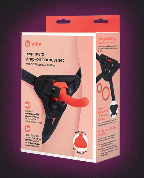b-vibe Beginner Strap-On Harness Set - With 5" Dildo