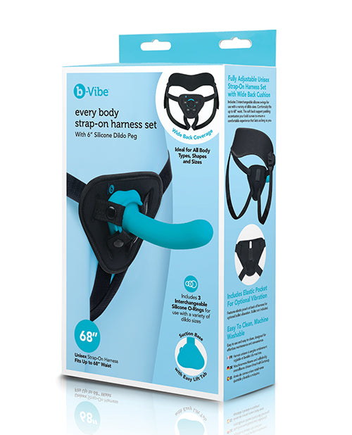 b-Vibe Every Body Strap-On Harness Set With 6" Dildo