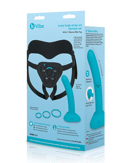 b-Vibe Every Body Strap-On Harness Set With 6" Dildo