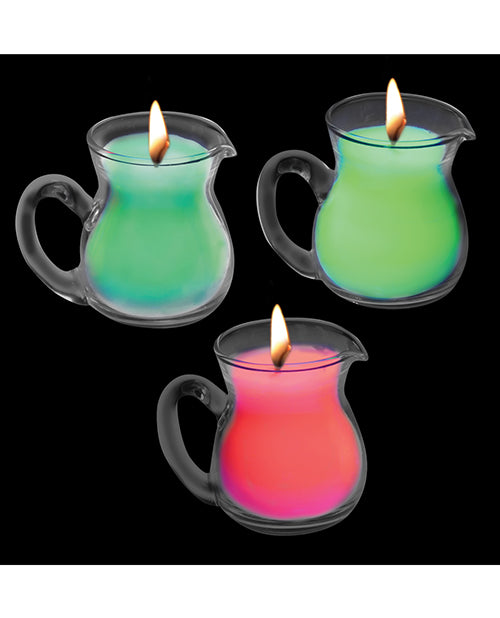Master Series UV Blacklight Reactive Candles - Set of 3