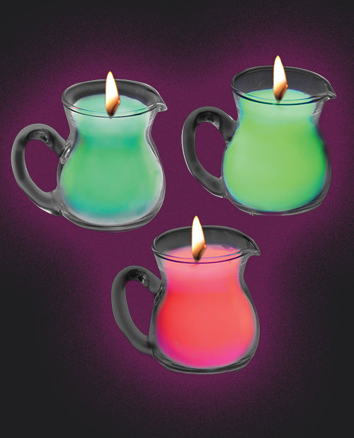 Master Series UV Blacklight Reactive Candles - Set of 3