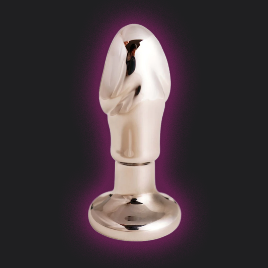 Cristal Black Opal Vibrating Glass Butt Plug