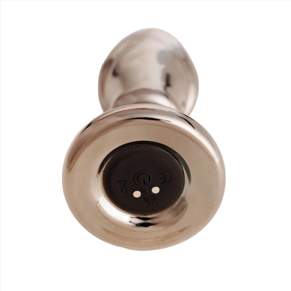 Cristal Black Opal Vibrating Glass Butt Plug