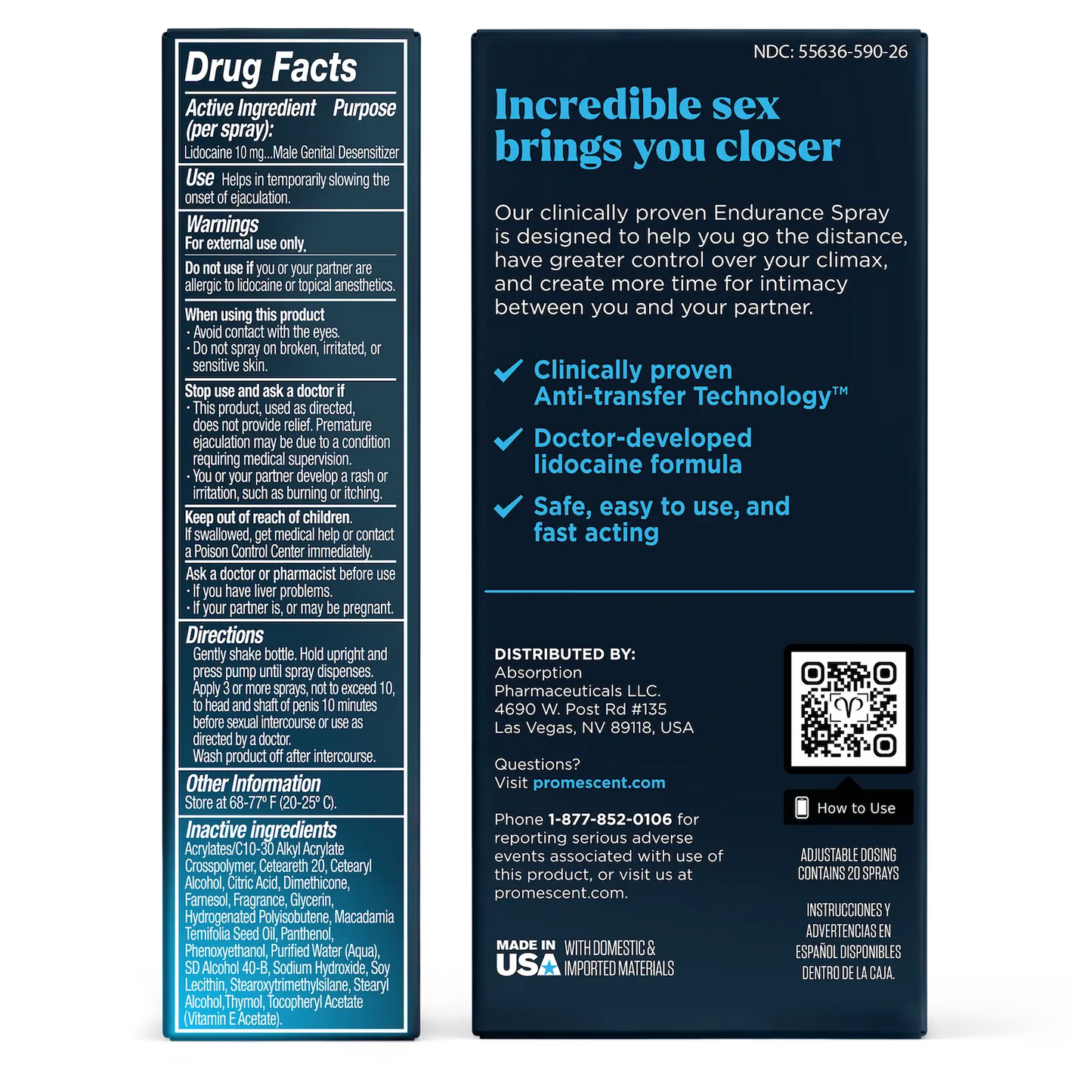 Promescent Delay Spray 2.6ml - 20 Sprays