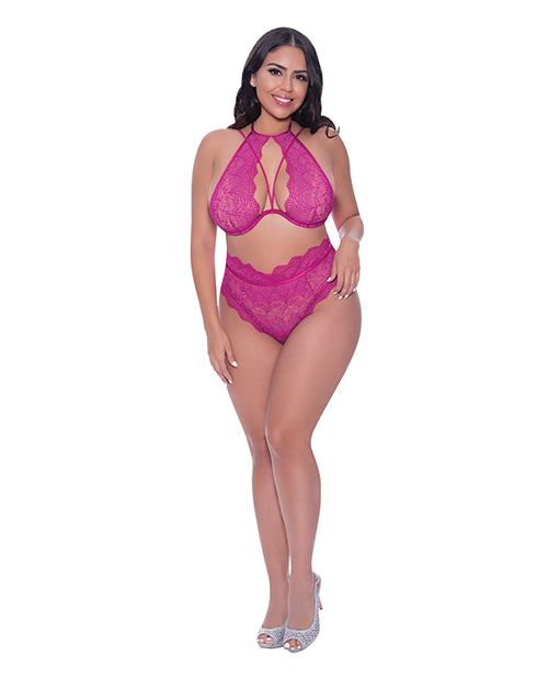 Berrylicious Lace Halter Top & Panty