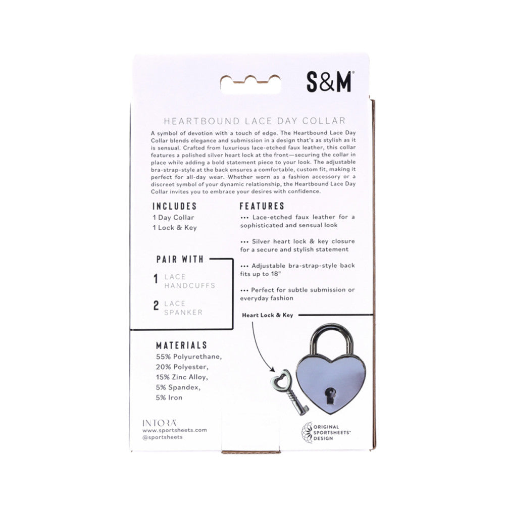 Sex & Mischief Heartbound Lace Day Collar back packaging