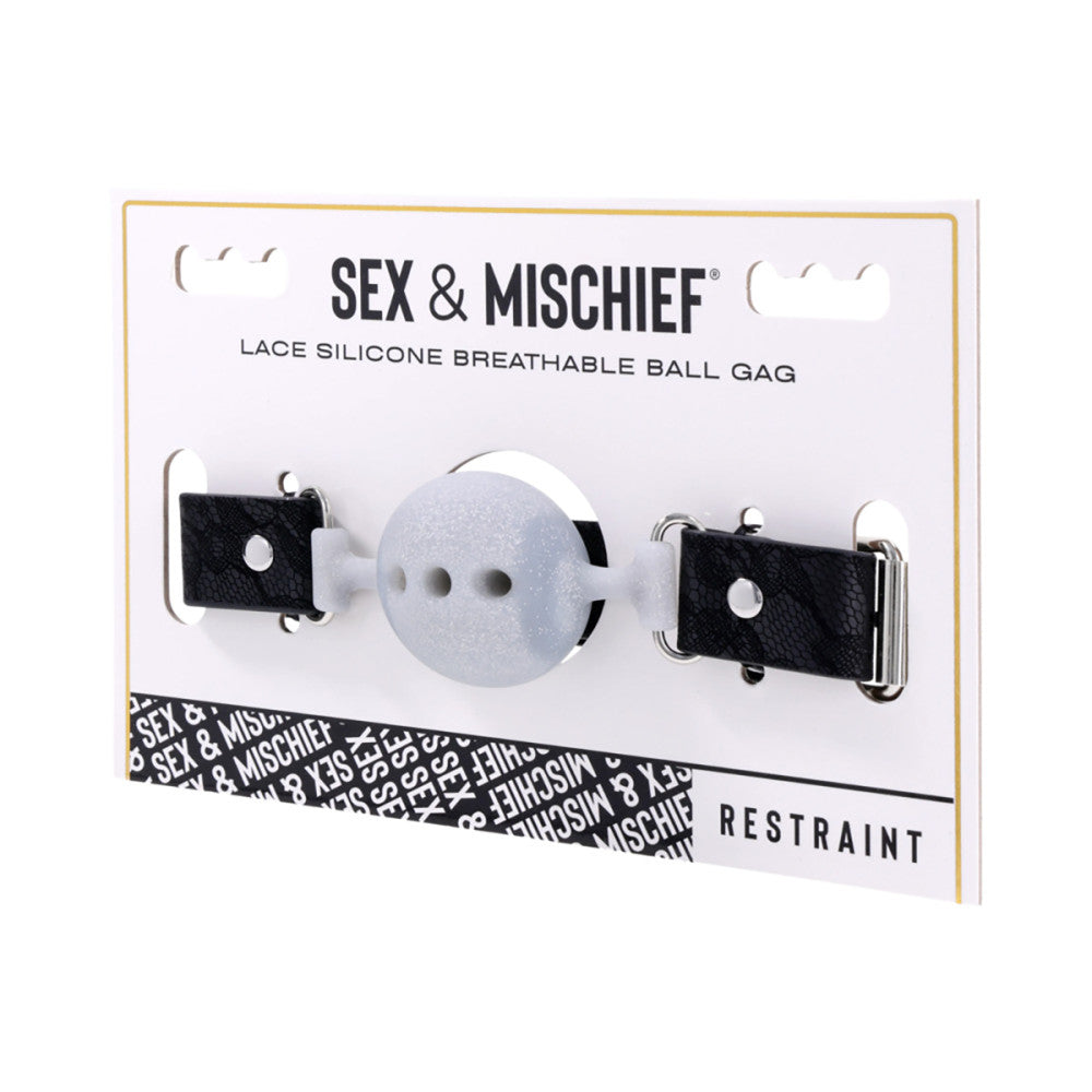 Sex & Mischief Lace Silicone Breathable Ball Gag packaging