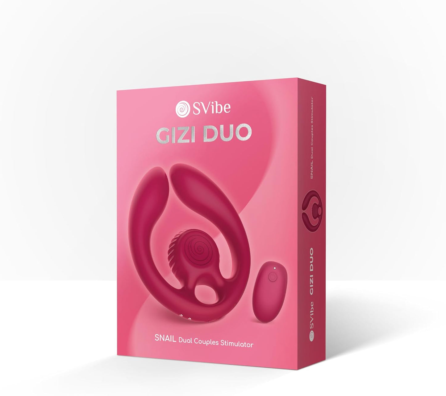 Pink packaging of SVibe Gizi Duo on a white background