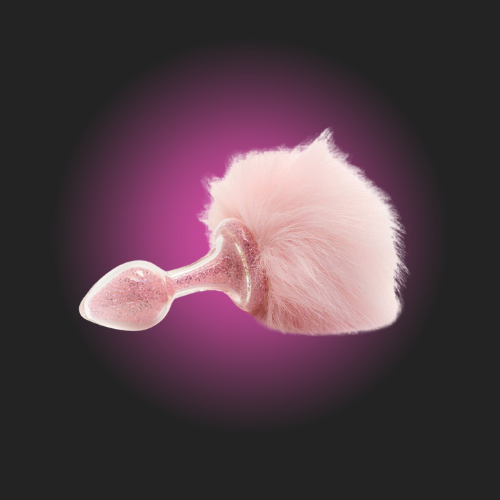 Crystal Delights Magnetic Sparkle Pink Bunny Tail