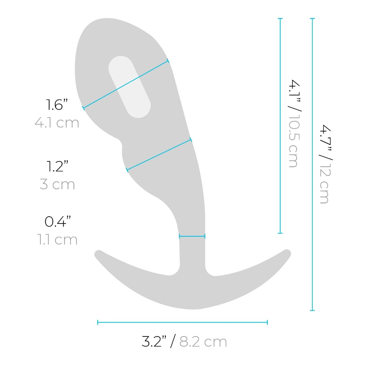 b-Vibe Remote Control P-Spot Snug Plug Large