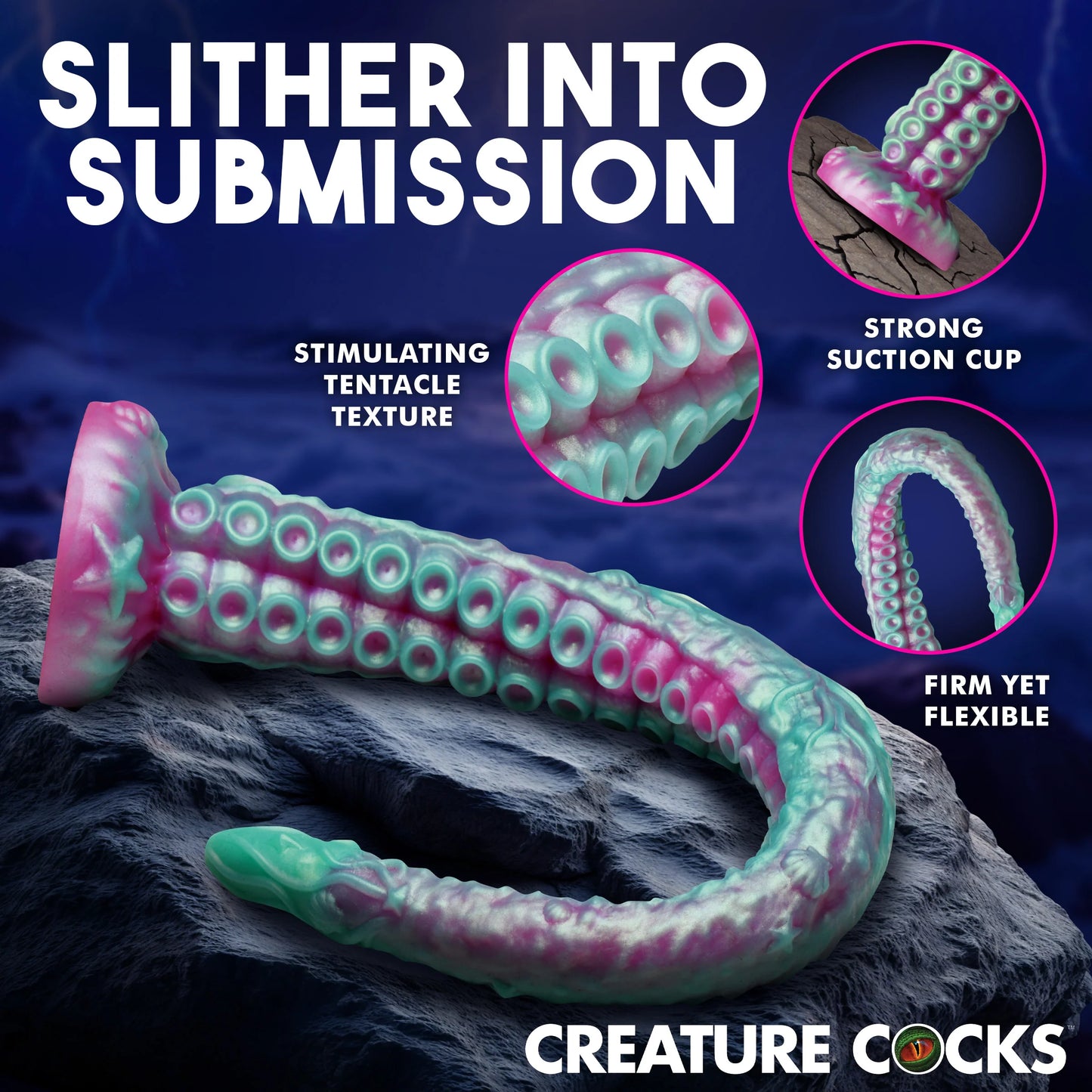 Creature Cocks Tentacle Silicone Dildo w/Harness