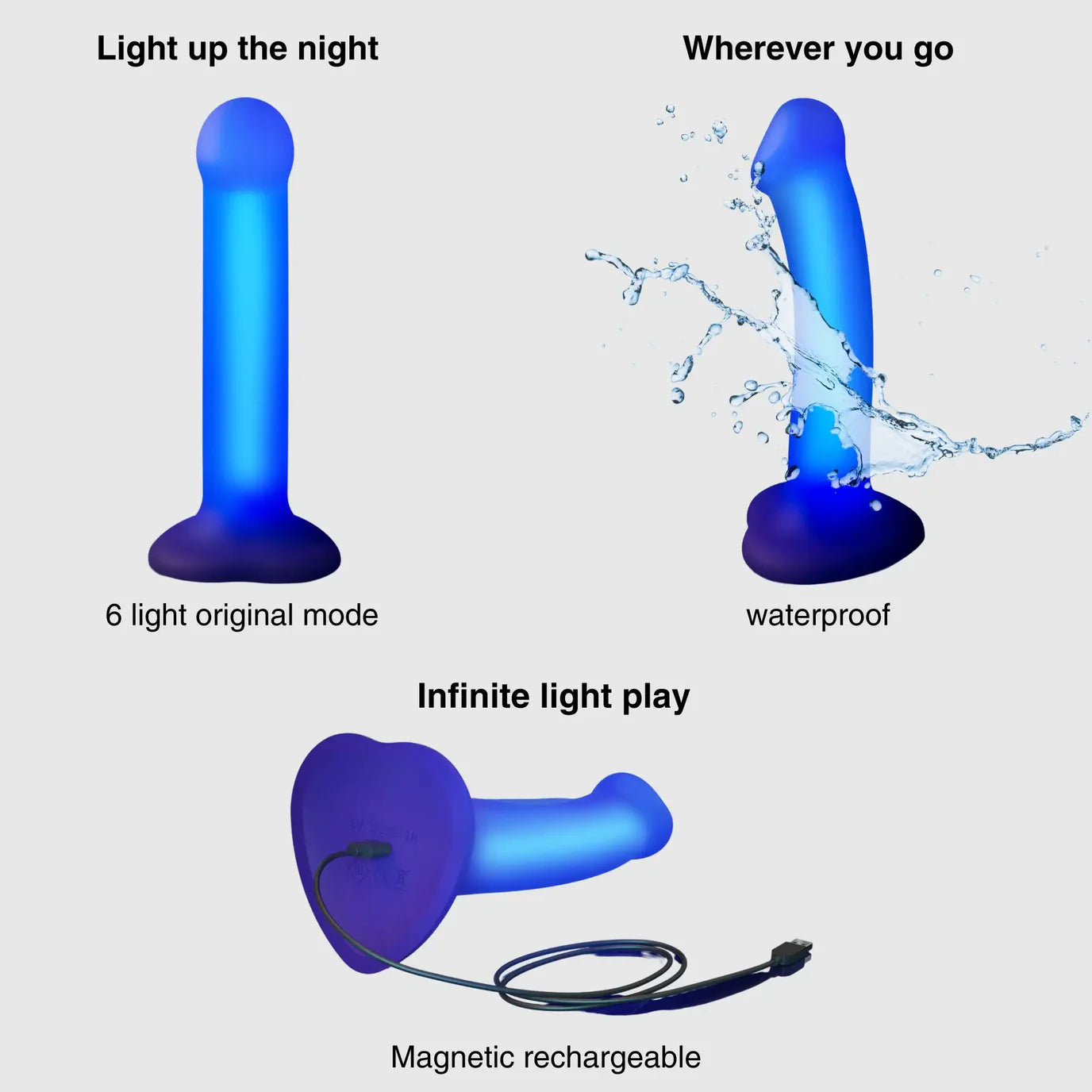 Strap-on-Me Glow-Led Dildo