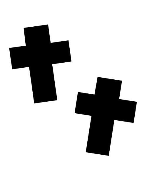 Neva Nude Wet Vinyl Crucifix Pasties