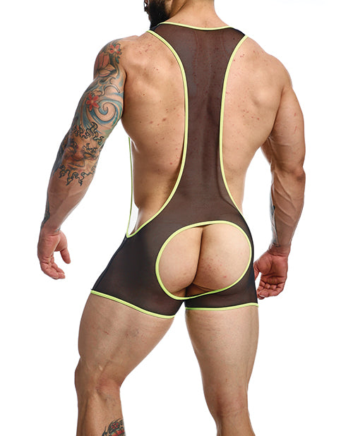 Male Basics Black & Lime Singlet