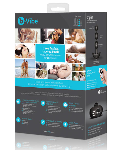 B-vibe Triplet Vibrating Anal Beads