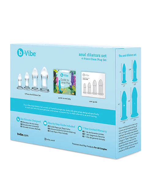 B-vibe Glass Anal Dilator Set