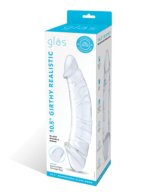Glas Realistic Girthy Glass Double Dildo