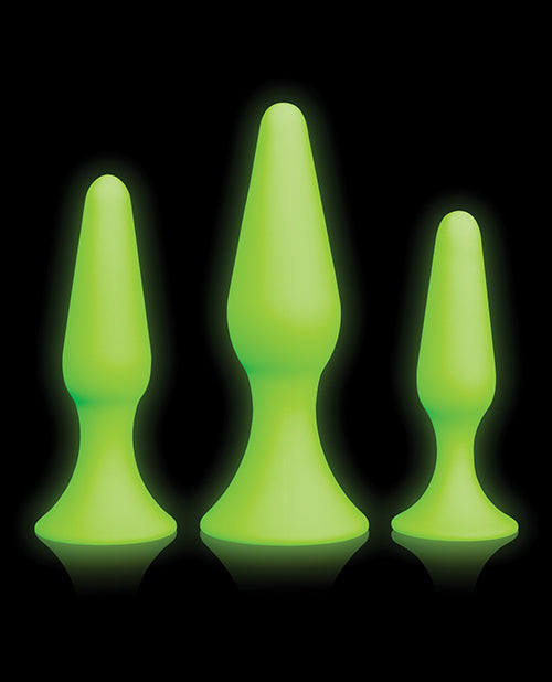 Shots Ouch Glow In The Dark Butt Plug Set