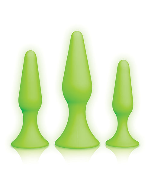 Shots Ouch Glow In The Dark Butt Plug Set