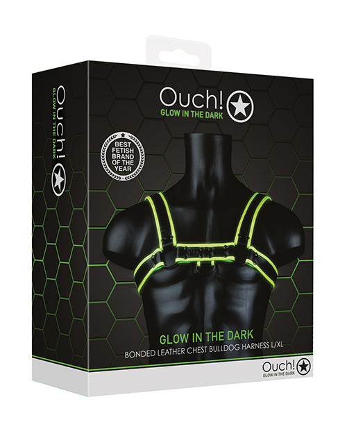 Shots Ouch Glow In The Dark Bulldog Harness