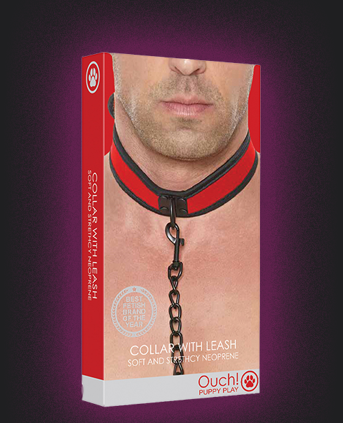 Shots Ouch Puppy Play Puppy Collar With leash