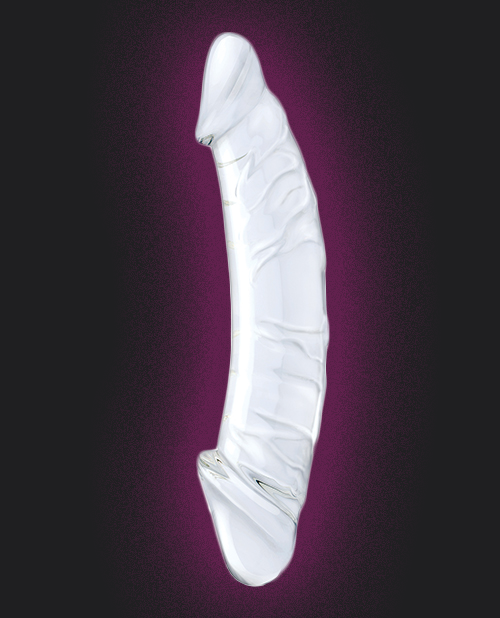 Glas Realistic Girthy Glass Double Dildo | Bedroom Besties Glas Realistic Girthy Glass Double Dildo | Bedroom Besties