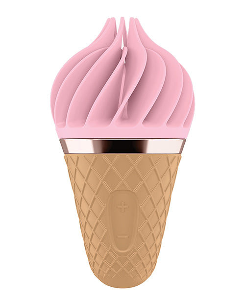 Satisfyer Sweet Treat rotating clitoral vibrator ice cream design pink