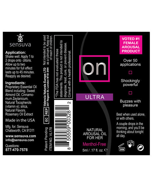 ON Natural Arousal Oil Ultra 5 ml Bottle