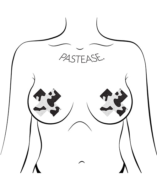 Pastease Plus X Cow Print Cross Pasties