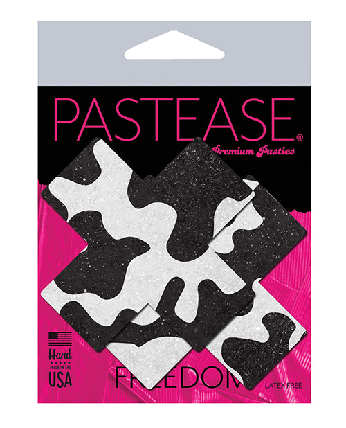 Pastease Plus X Cow Print Cross Pasties