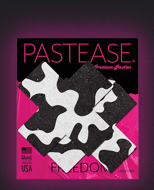 Pastease Plus X Cow Print Cross Pasties