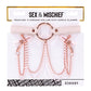 Sex & Mischief Peaches 'n CreaMe Collar w/Nipple Clamps