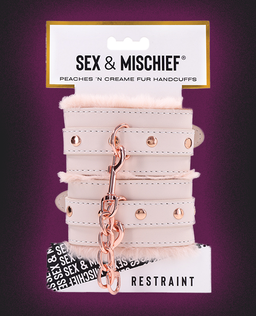 Sex & Mischief Peaches 'n CreaMe Fur Handcuffs