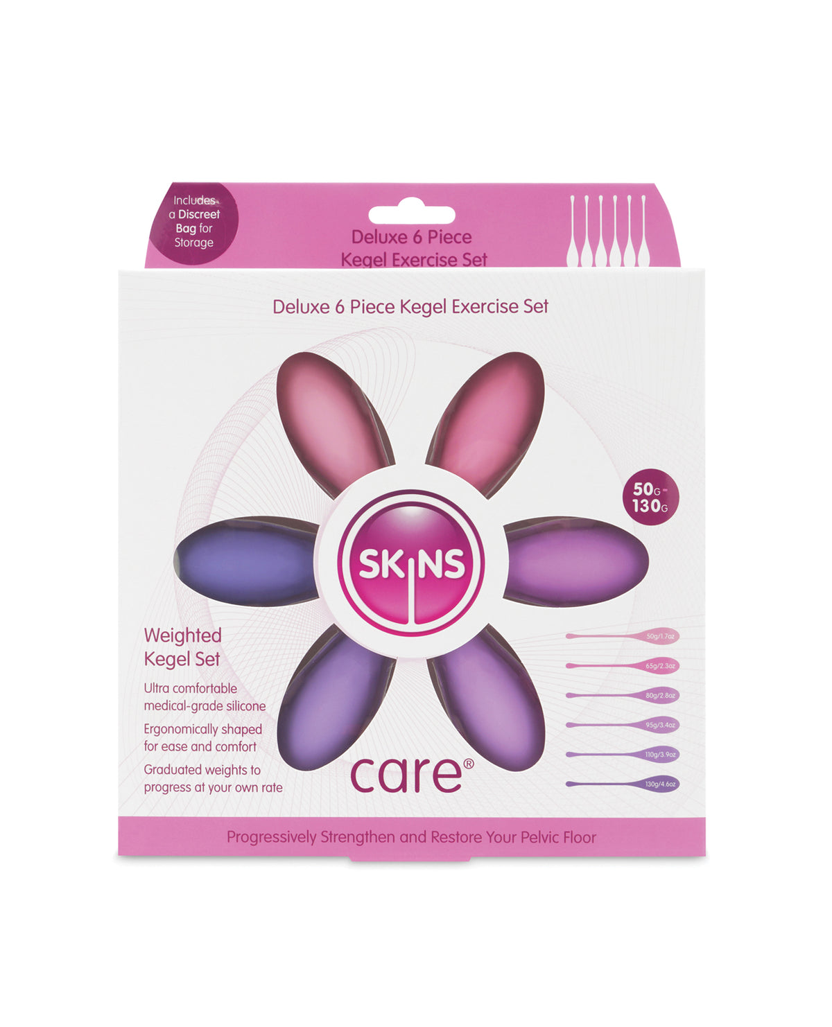 Skins Care Kegel Exercise Set - 6 pc Set