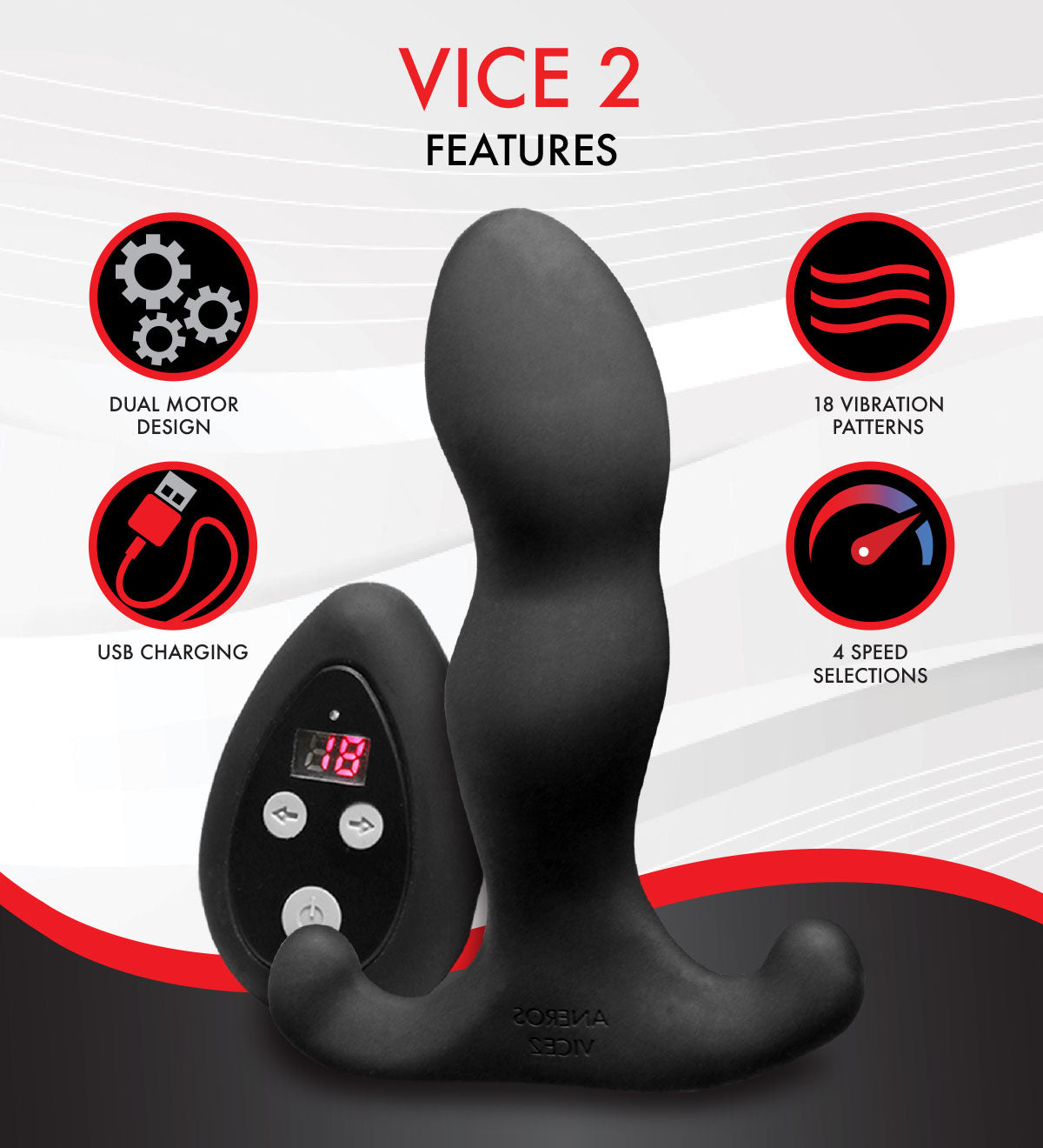 Aneros Vice 2 Prostate Stimulator w/ Remote