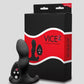 Black VICE 2 prostate vibrator with packaging on a gray background