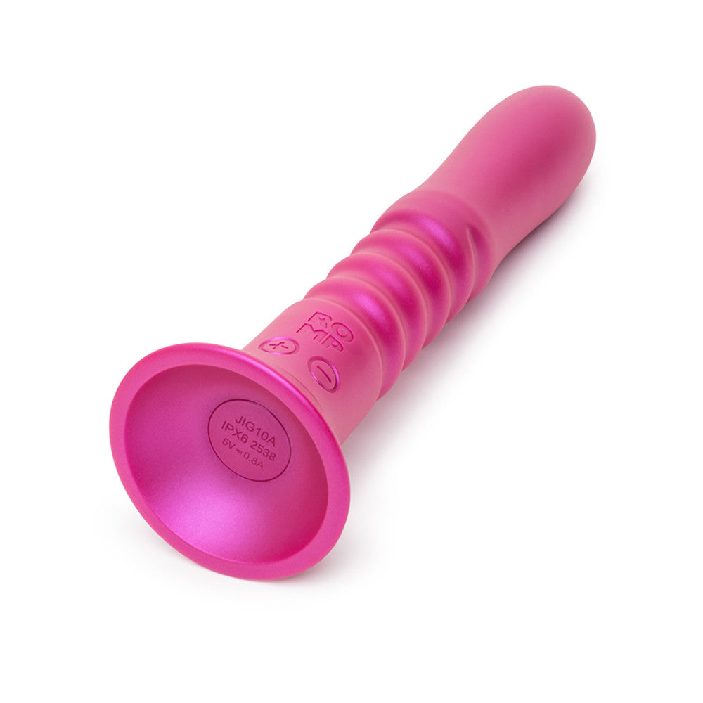 Pink ROMP Jiggle Thrusting Vibrator  product on a white background