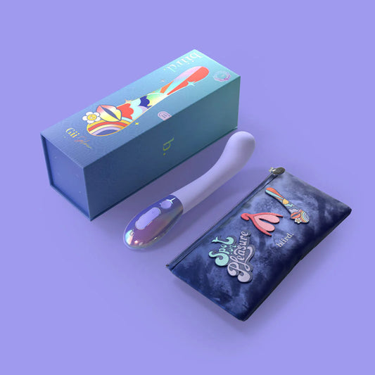 Biird Gii Glow Vibrator with box and packing pouch.  Experience internal and external stimulation like you’ve never felt before with Gii Glow. Curved for maximum pleasure, Gii Glow emits deep and rumbly vibrations that hit the spot every time. Featuring 9 different vibration modes, each with 8 strength settings and quick access to bliss mode, Gii Glow is a vibrator like no other.