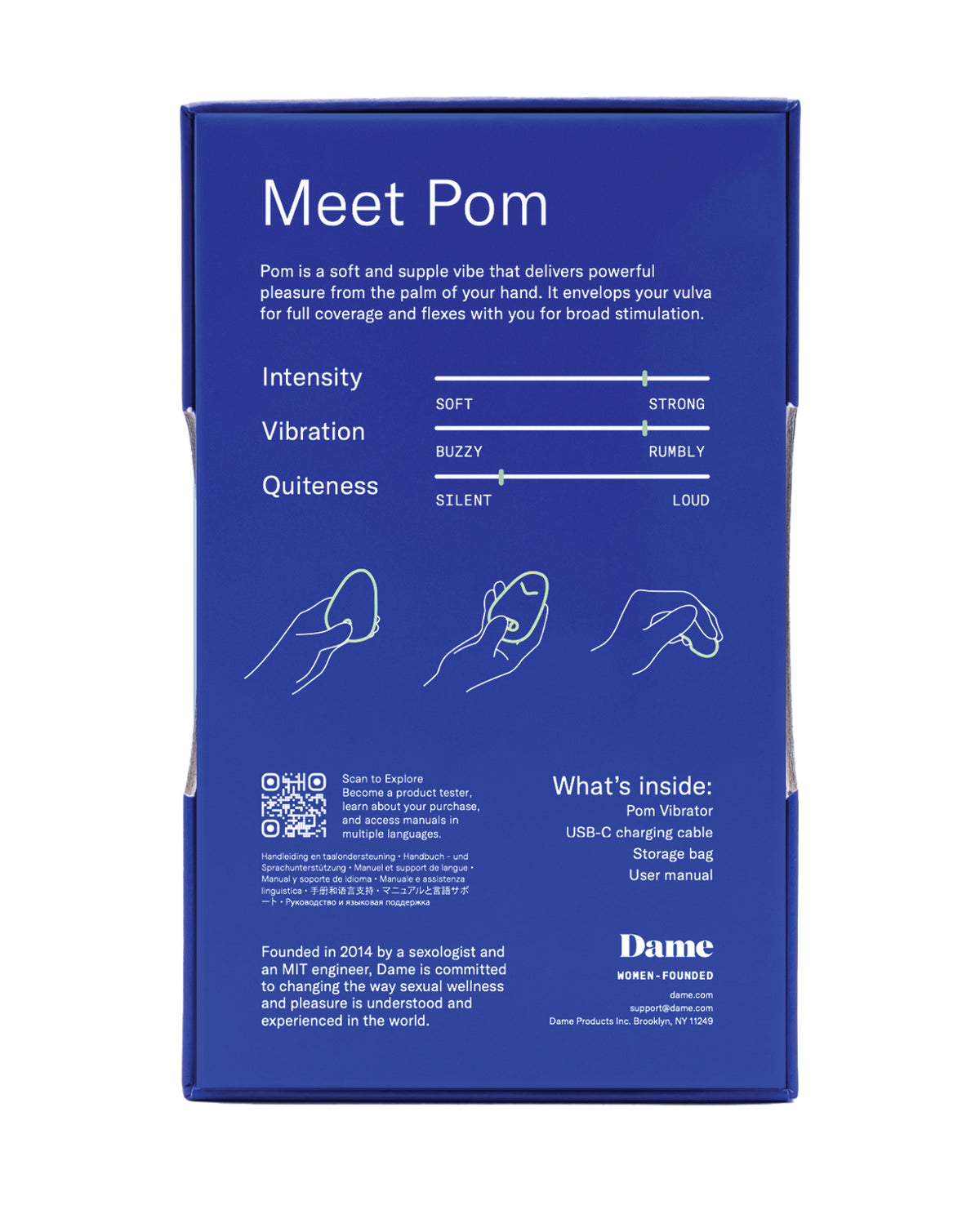 Dame Pom Flexible Vibrator - Ice