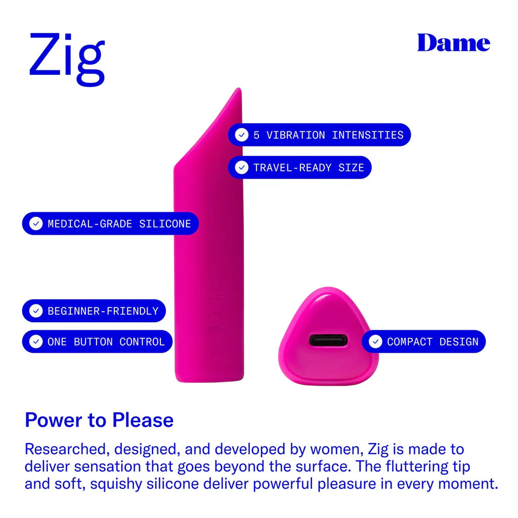 Dame Zig Lipstick Vibrator