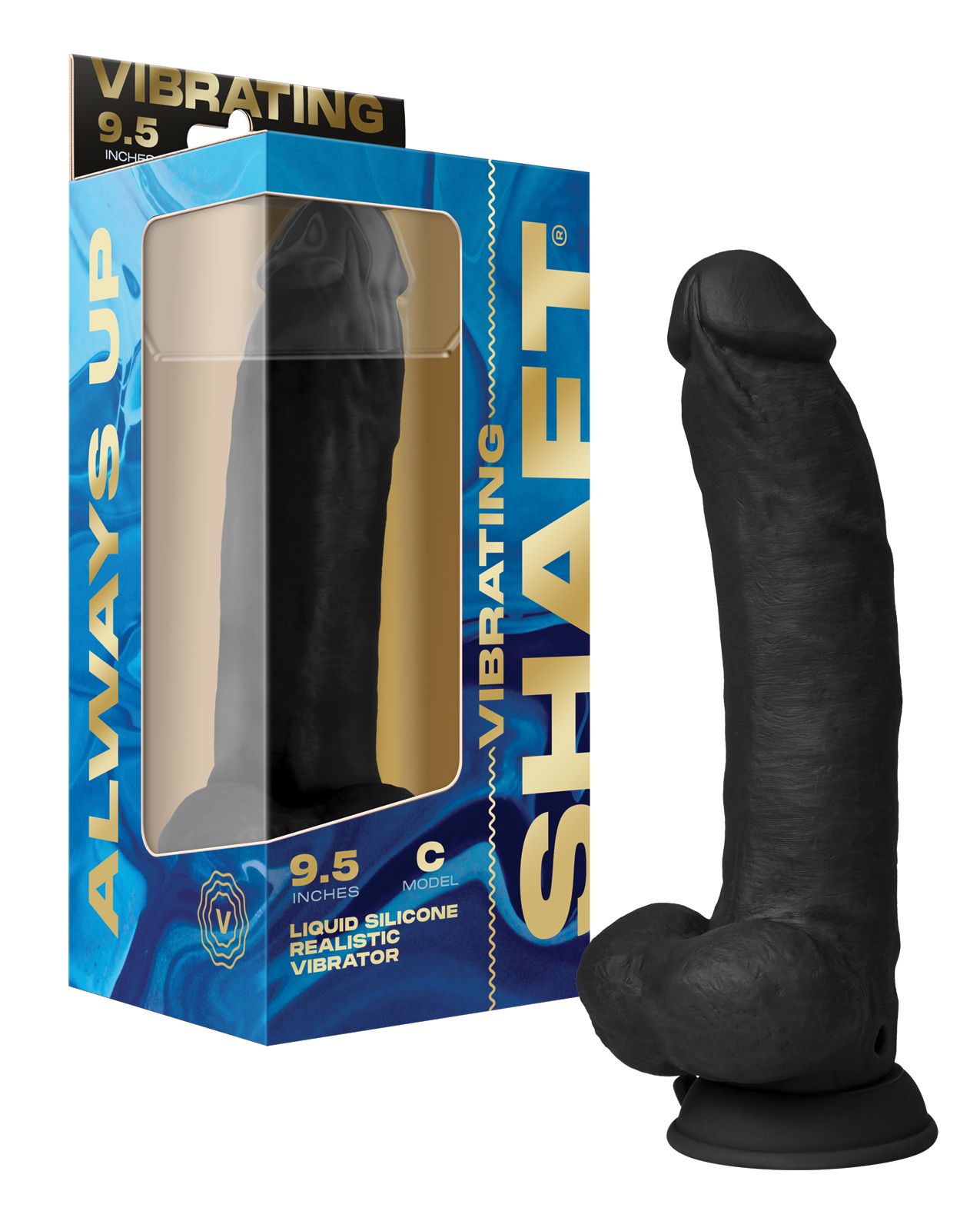 Shaft Liquid Silicone 9.5" Vibrating Dildo