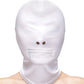 Fetish & Fashion Zippered Mouth Hood white hood