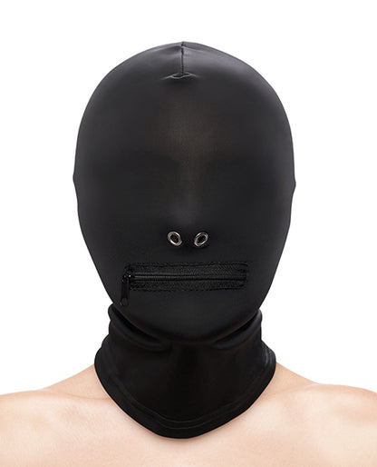 Fetish & Fashion Zippered Mouth Hood black