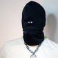 Fetish & Fashion Zippered Mouth Hood being worn black