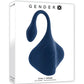 Blue silicone Gender X Daily Grind Vibrator packaging with 'GenderX' branding on a white background